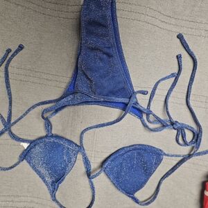 Shimmering Navy Bikini